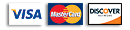 We accept Visa, Master Card and Discover Credit Cards